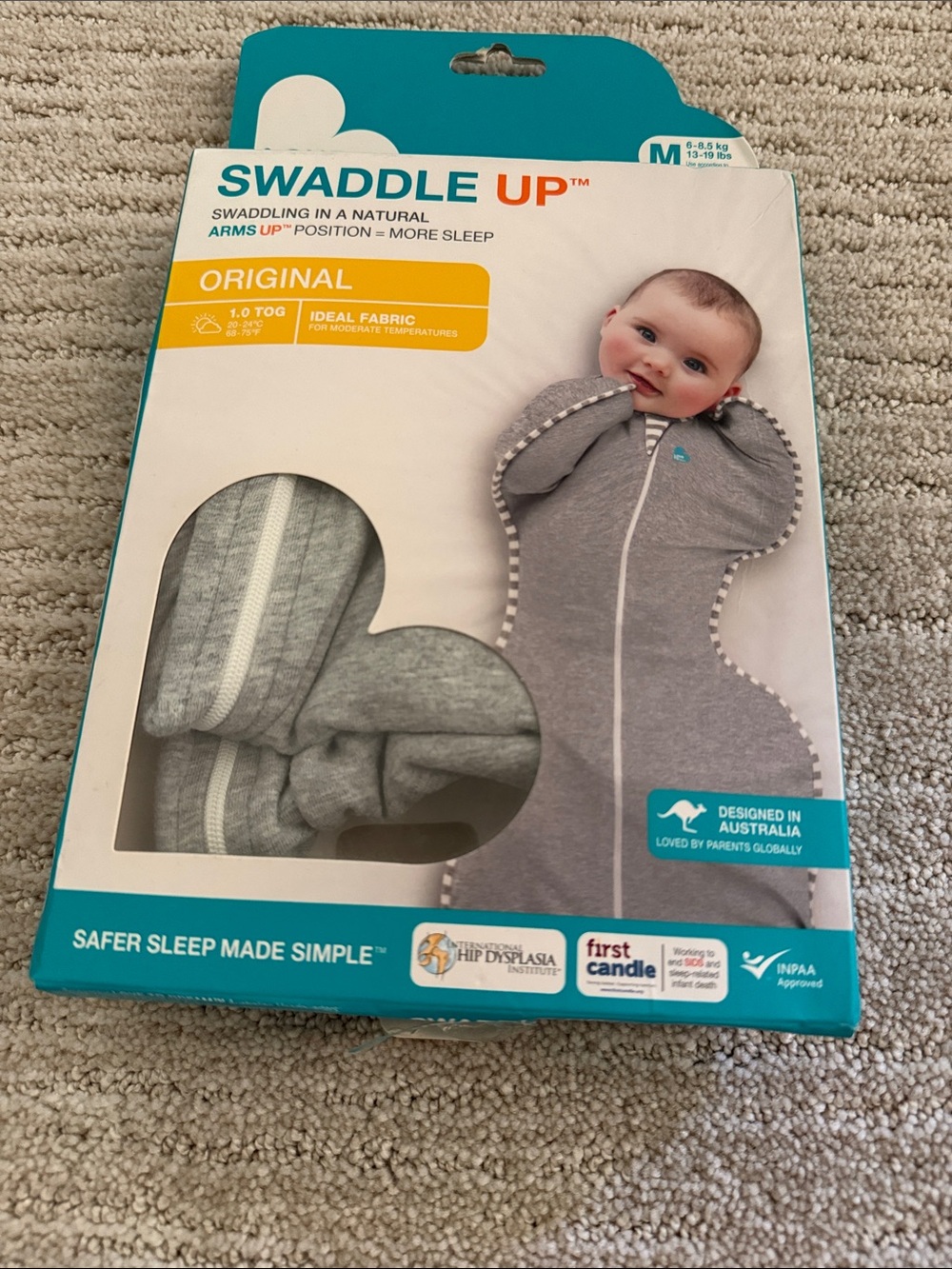 Swaddle Up Original Grey Baby Sleep Sack -